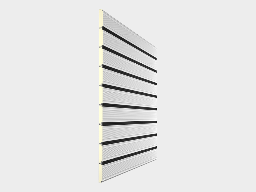 Door curtain of 40 mm sandwich panels